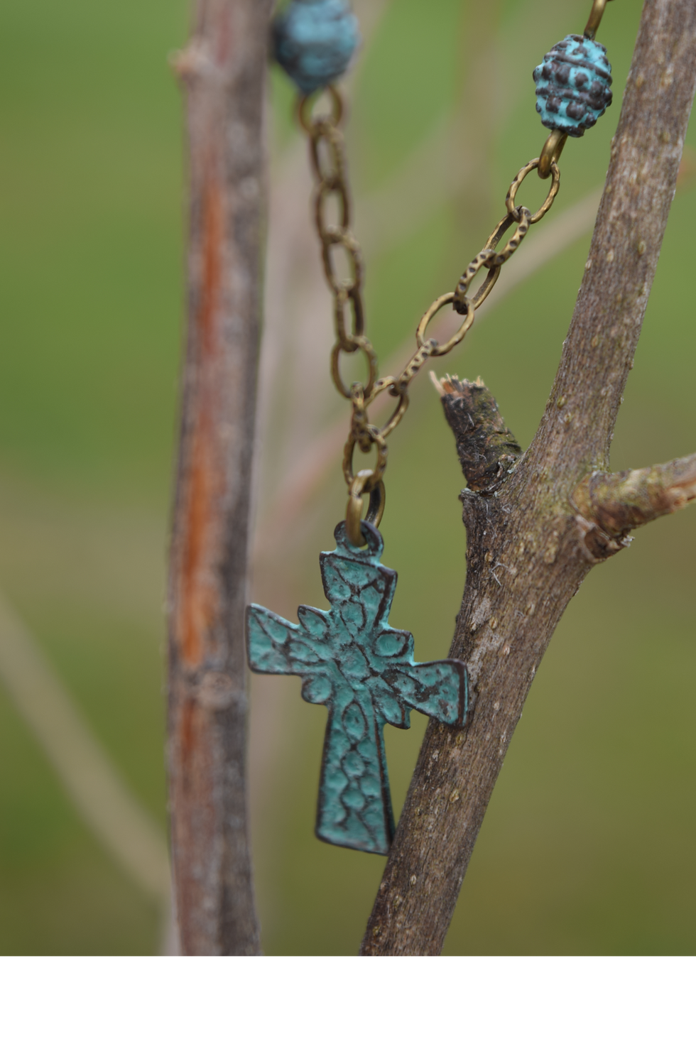 Thumbnail: Beautifully Patinated Celtic Cross Necklace
