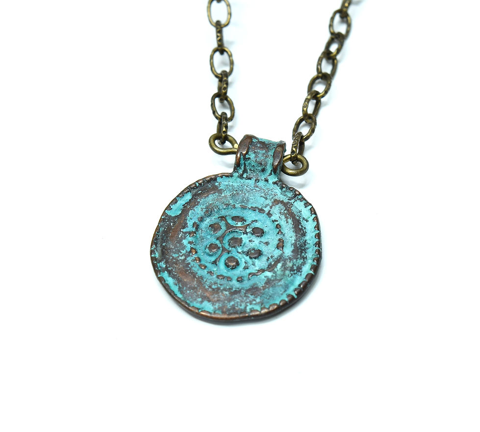 Thumbnail: Mystic Ancient Patina Disc Necklace