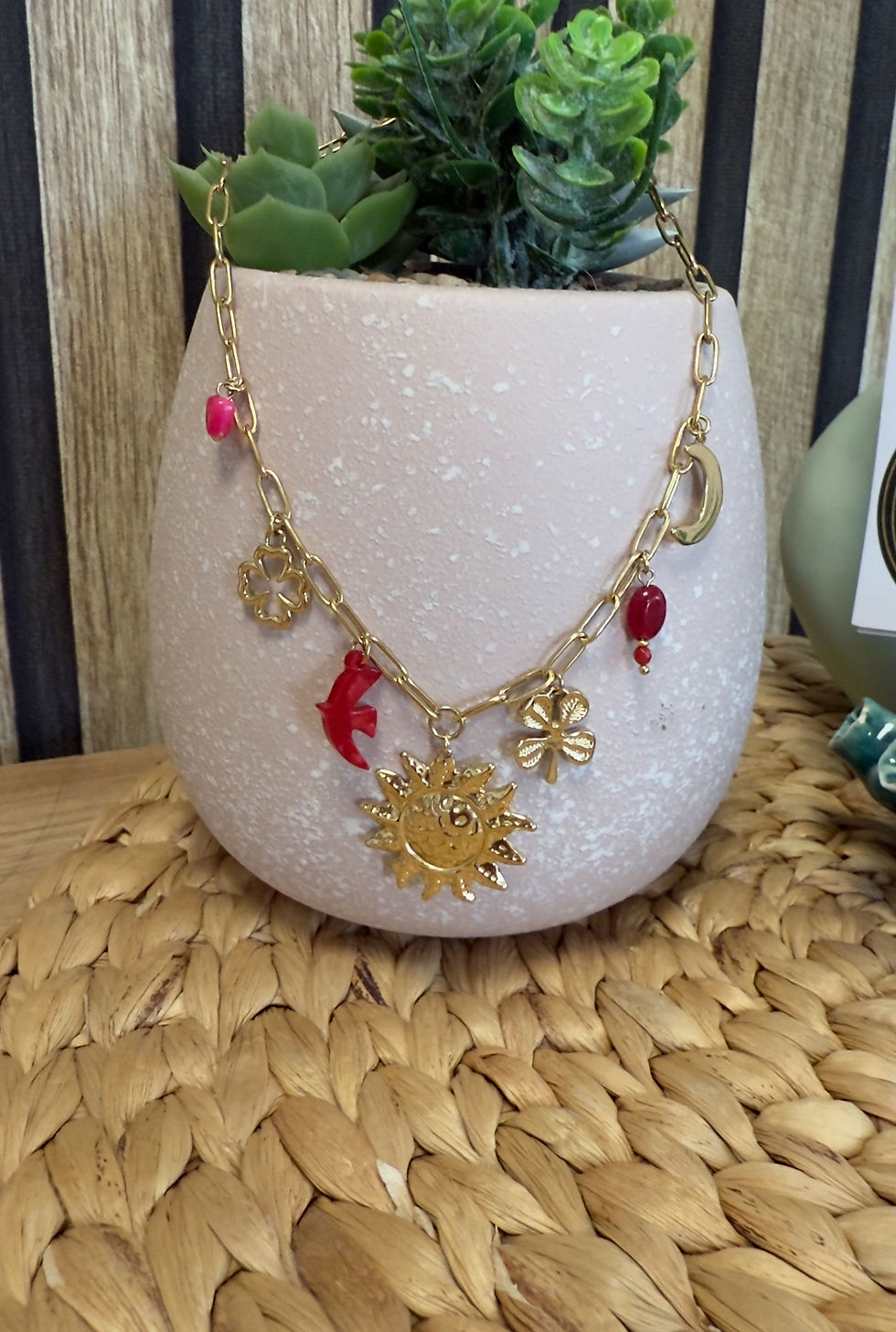 Miniature : Collier chance rouge 
