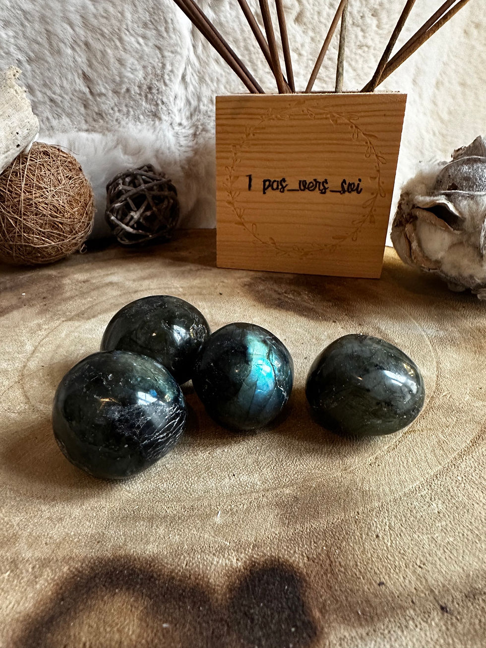 Miniature : Pierre roulée labradorite 