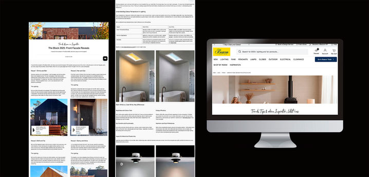 Beacon Lighting Blogs Design | Zenith Studio