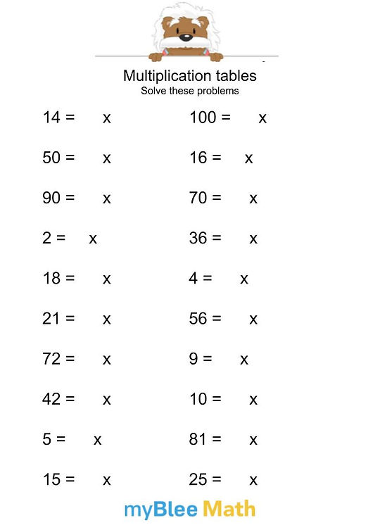 multiply and divide myblee math