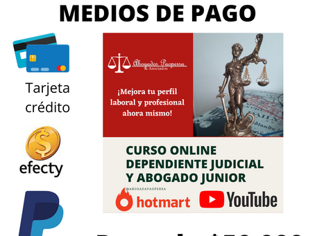 🔥 CURSO ONLINE DEPENDIENTE JUDICIAL Y ABOGADO JUNIOR 🔥