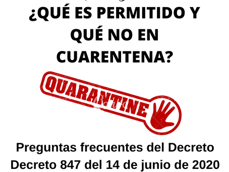¿QUÉ ES PROHIBIDO Y QUÉ ESTÁ PERMITIDO EN LA CUARENTENA EN COLOMBIA?
