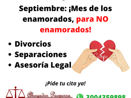 Septiembre: ¡Mes de los enamorados, para los NO enamorados!