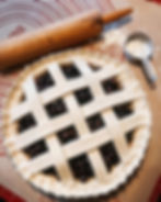 GF blueberry pie with homegrown berries
