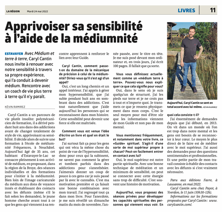 Journal La Région, mai 2022