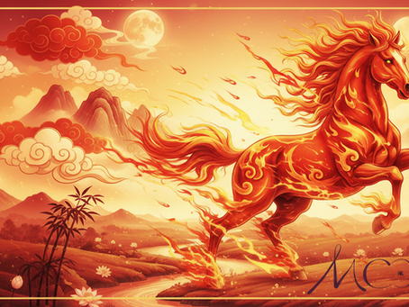 Cheval de feu Feng shui 