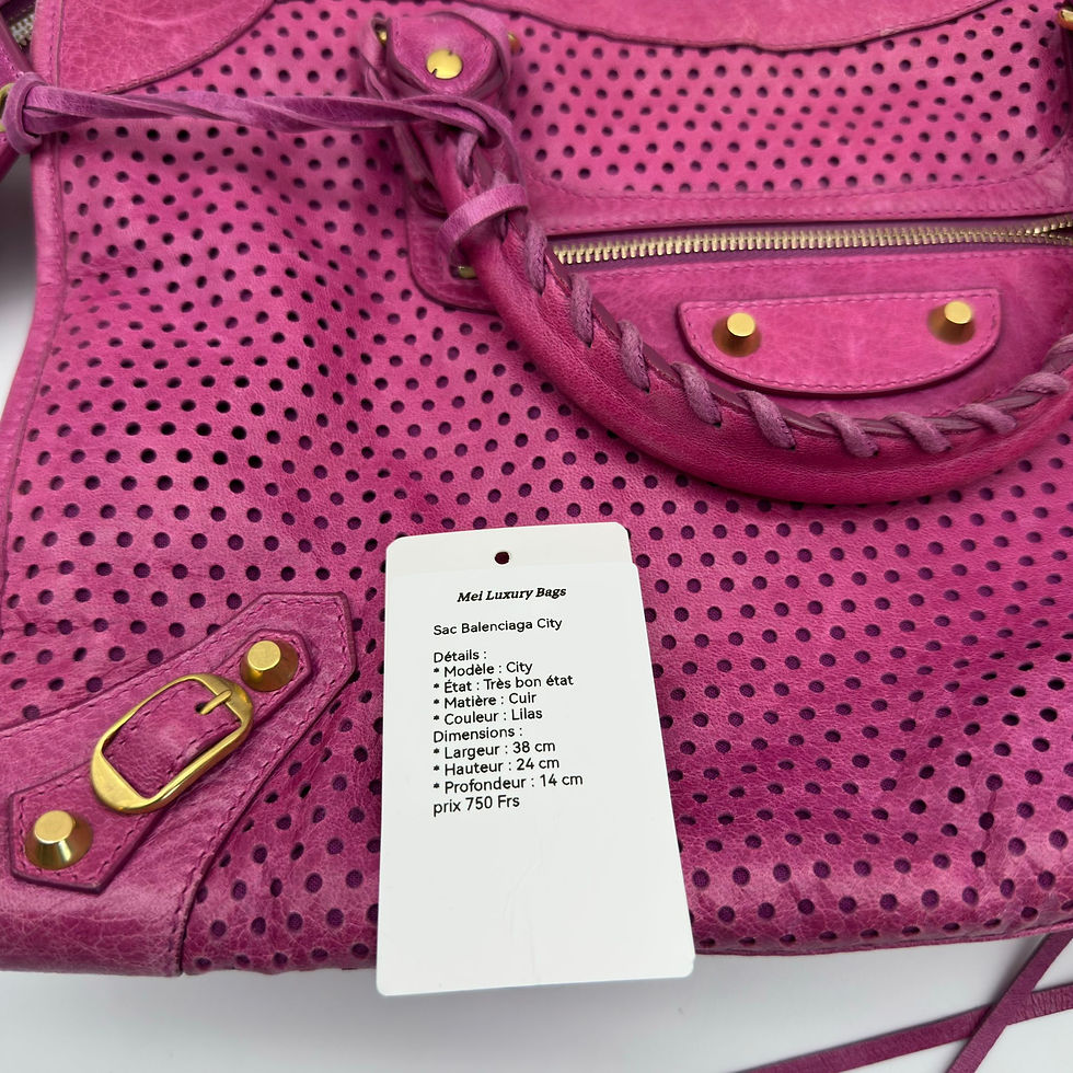 Miniature : BALENCIAGA CITY LILAS PERFORÉ