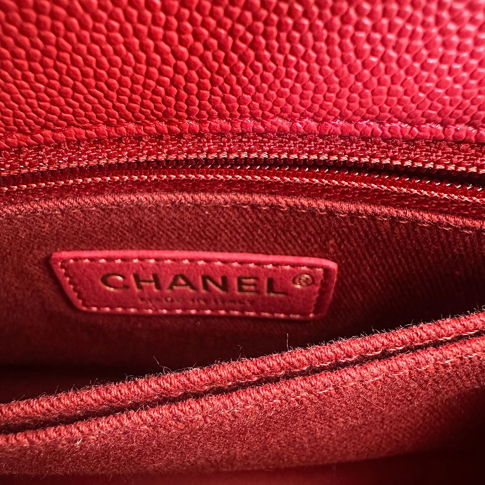 Miniaturbild: Sac rouge vue intérieur et logo