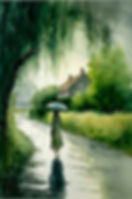 Watercolor Rainscape