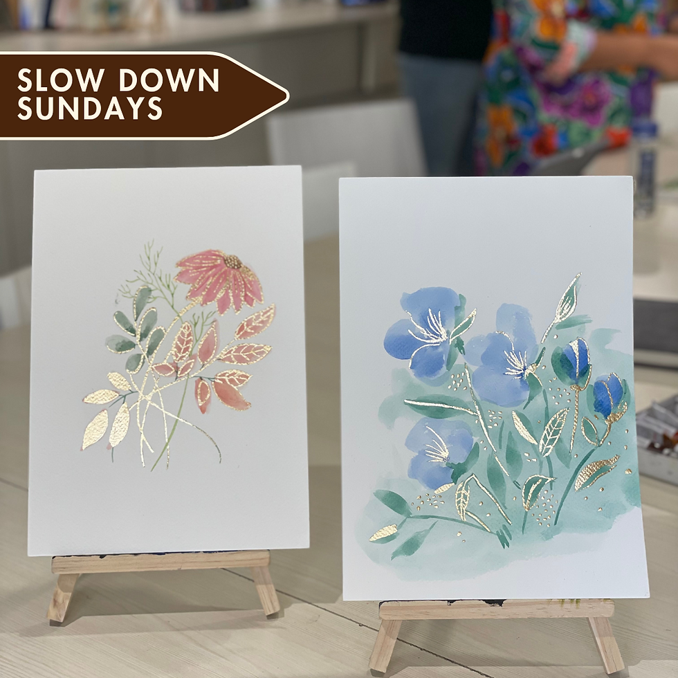 Watercolor with Gold Foiling