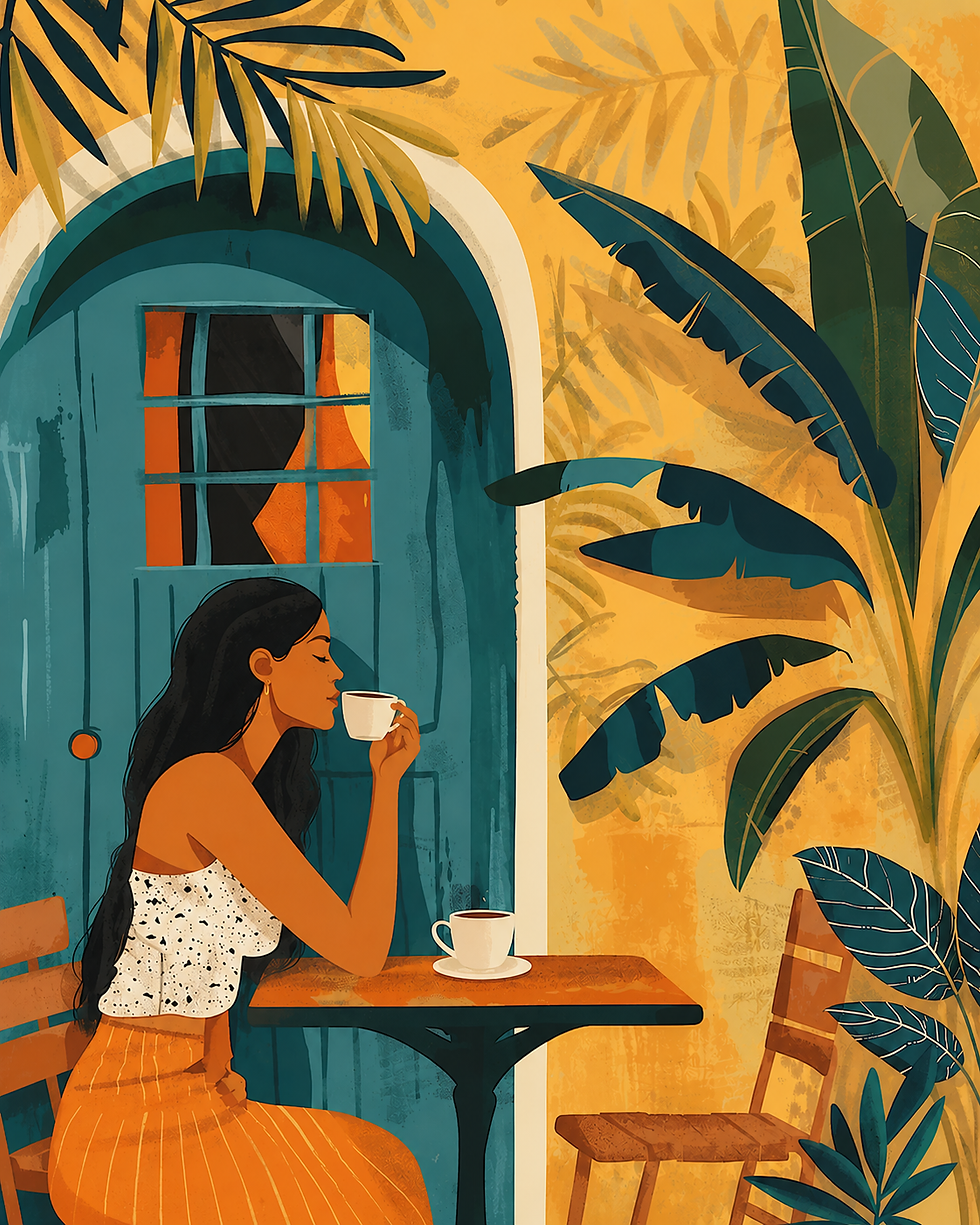 Café Muse on Canvas