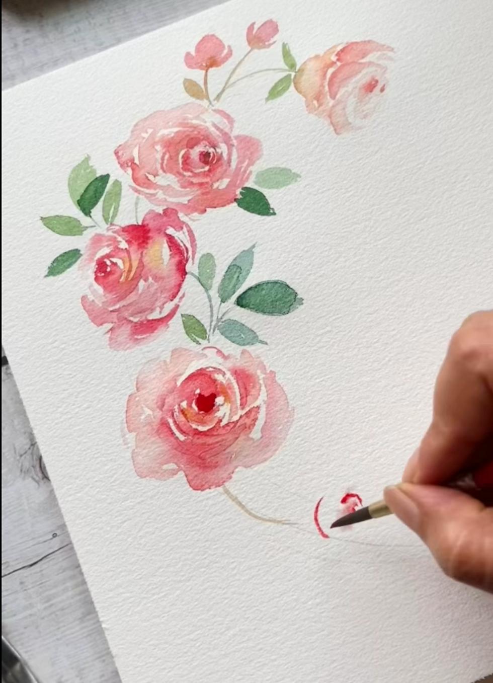 Kids Special: Watercolor Roses 