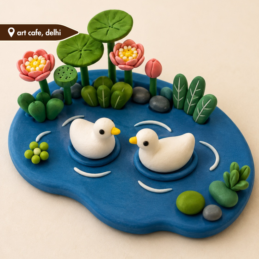 Slowdown Sunday: Little Lily Pond with Air Dry Clay