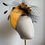 Thumbnail: Mustard Halo Crown with veiling & floating feathers