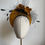 Thumbnail: Mustard Halo Crown with veiling & floating feathers