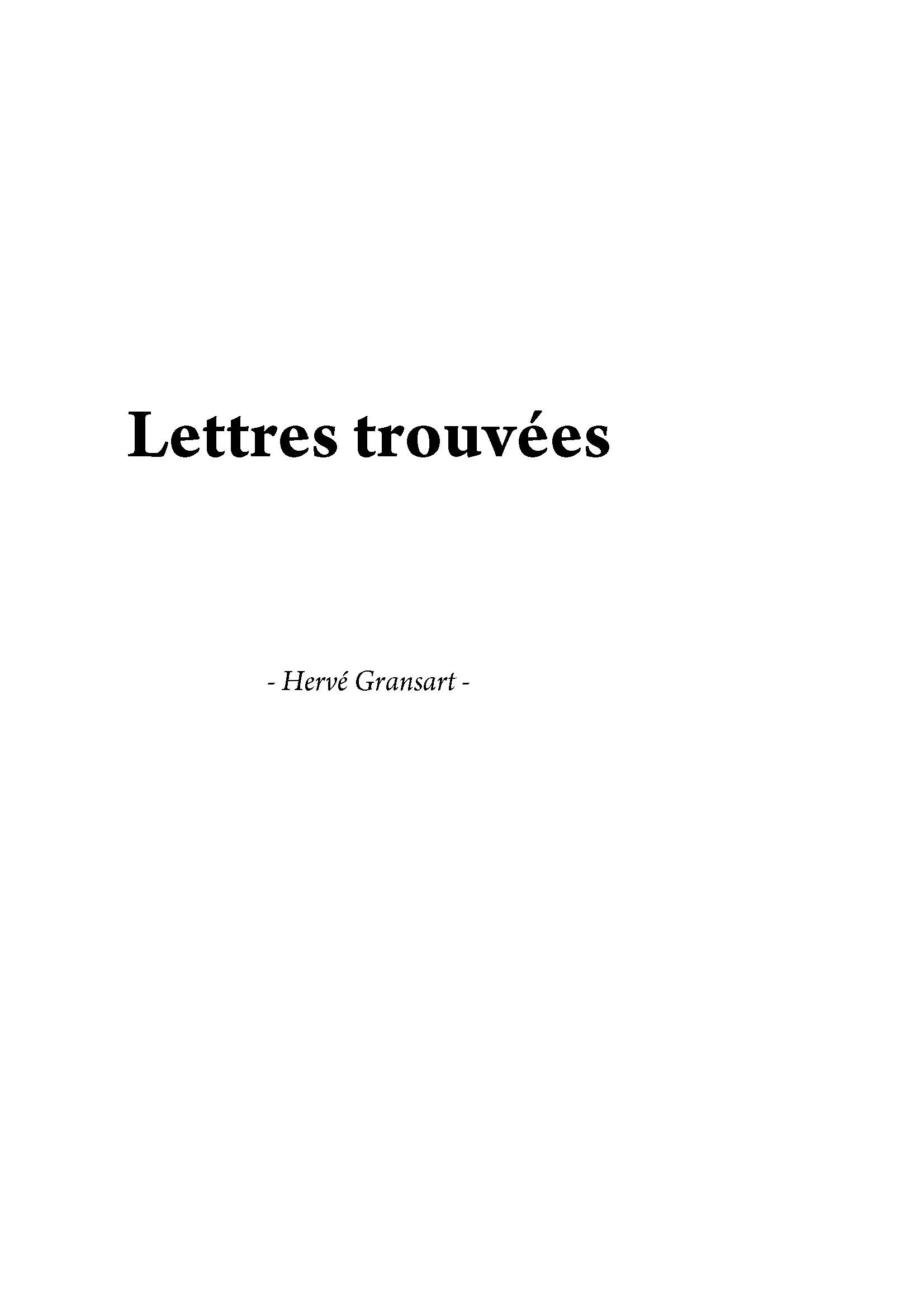 Lettres trouvées