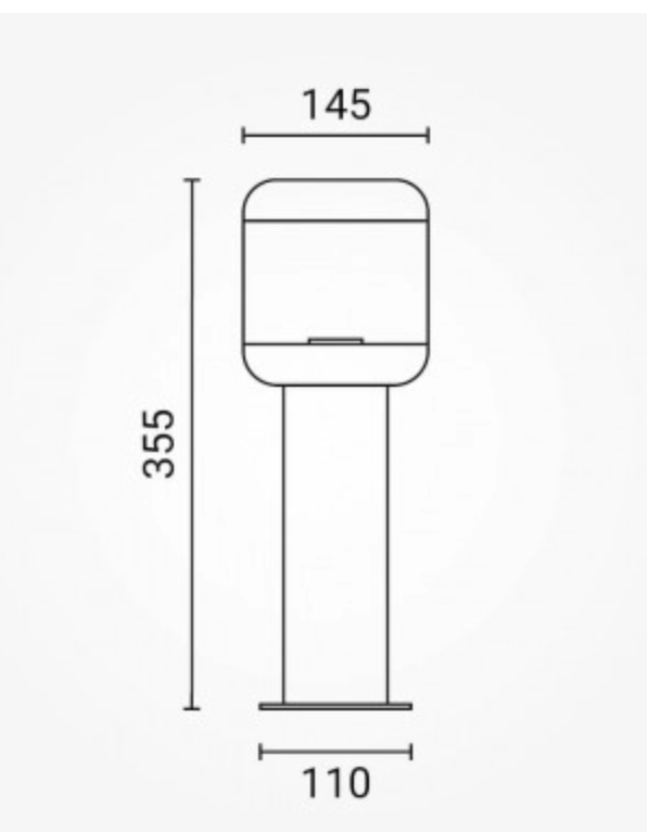 Miniature : Borne de jardin Mini pour ampoule E27 - Ampoule non fournie.