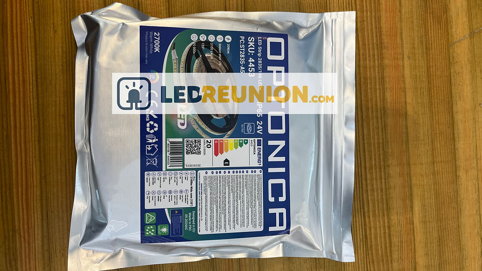 Miniature : Ruban led IP65  24V Blanc neutre ou blanc chaud - 5 mètres