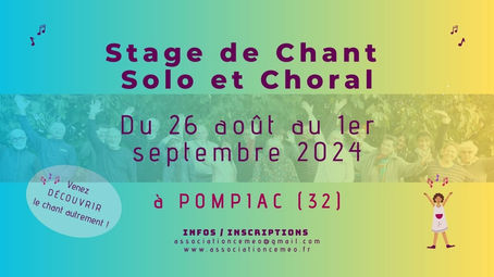 Stage de chant choral et chant solo / technique vocale