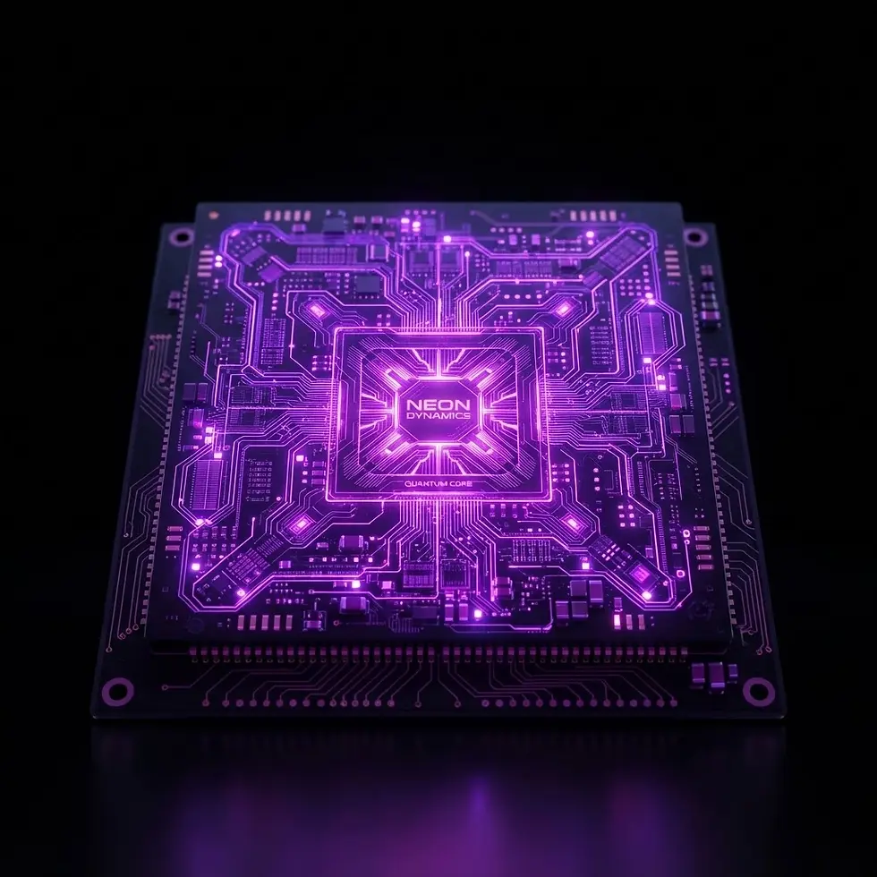 Chip roxo neon representando um site desatualizado