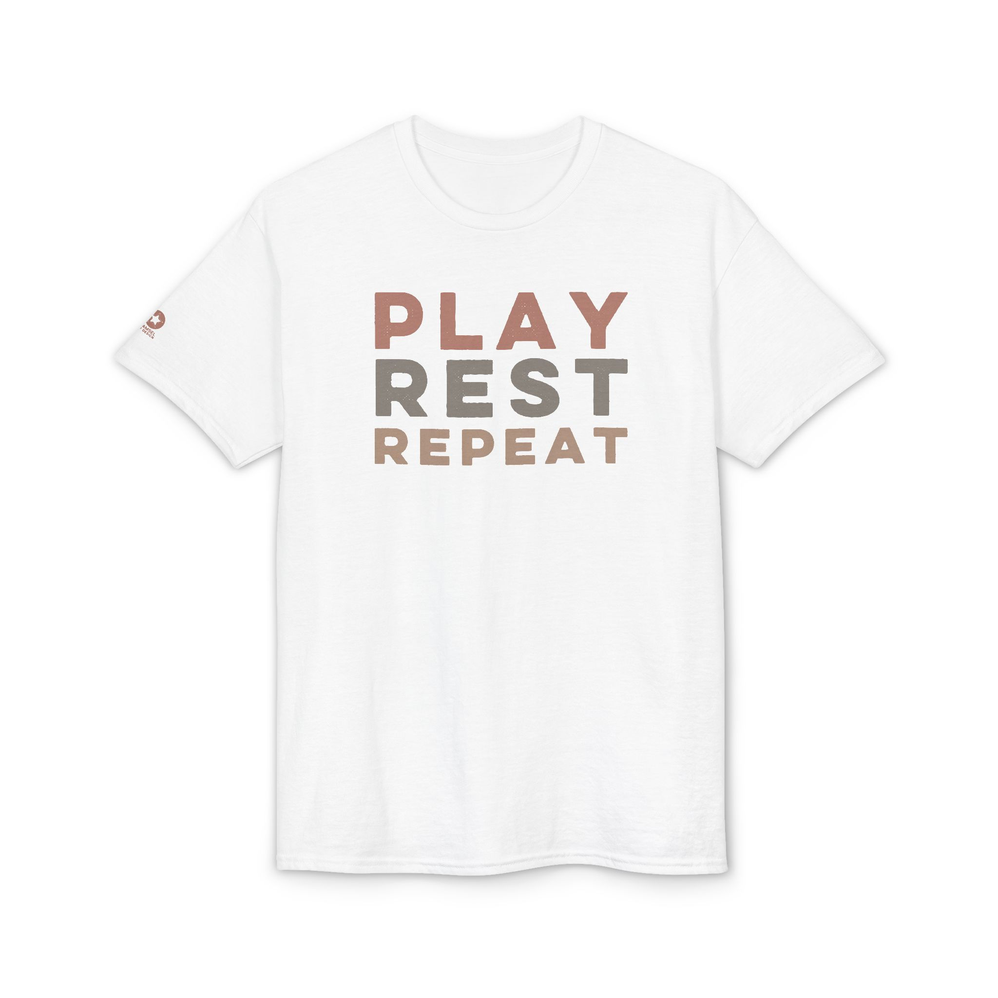 PLAY, REST, REPEAT DryBlend Tee: Balance & Wellness T-Shirt