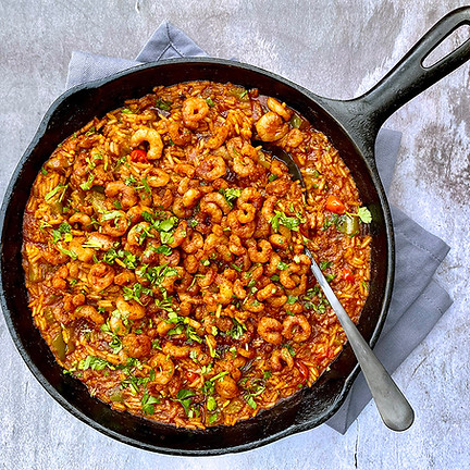 Spicy Oregon Shrimp Pilaf