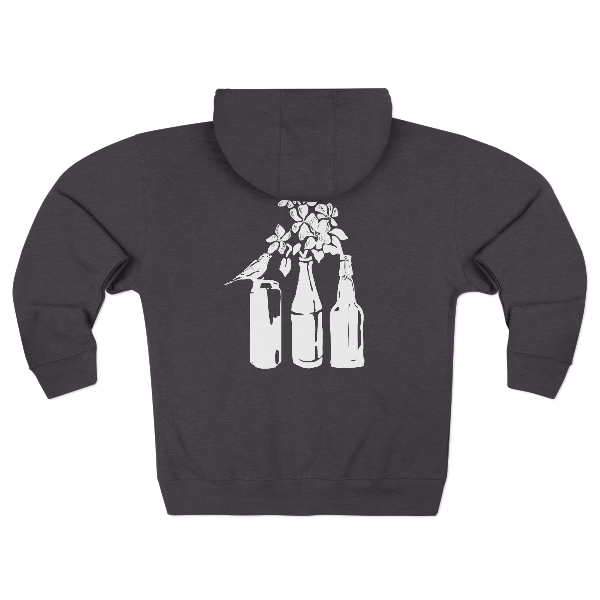 Portland Zip Hoodie: Microbrew Flower Graphic