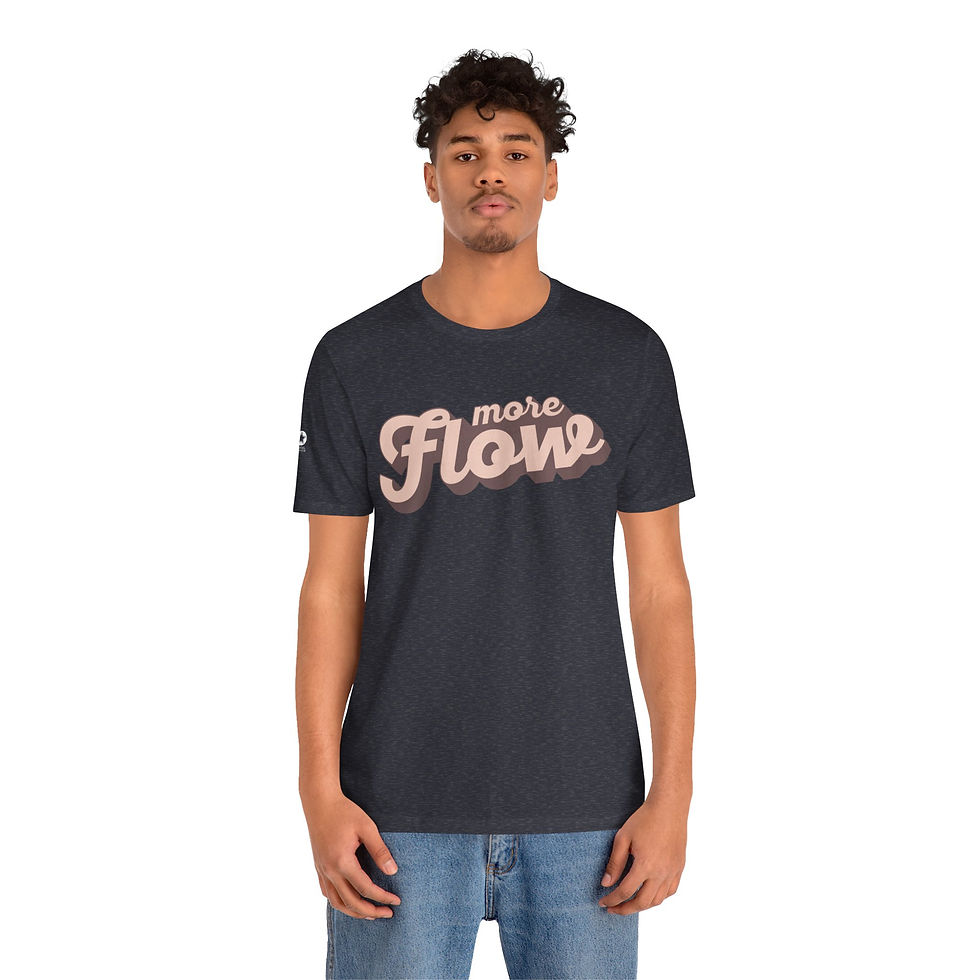 Thumbnail: Soft Unisex T-Shirt – “More Flow” Design in Multiple Colors