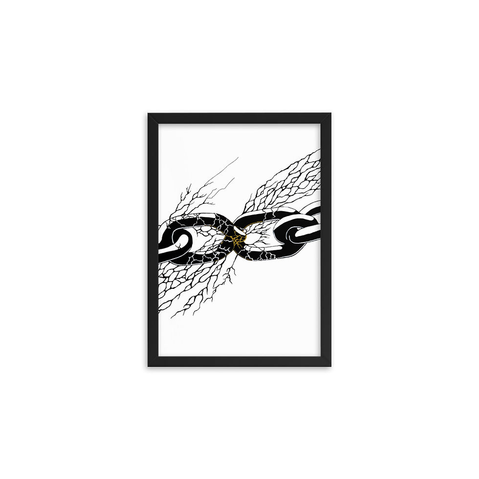 Thumbnail: "Chains of Love" Framed matte paper poster