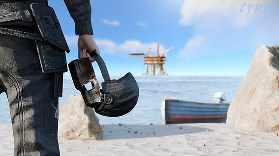 MP5 submachine gun weapon asset - realistic PBR textures Rust 3D render