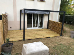 Terrasse bois, Pergola métal 2