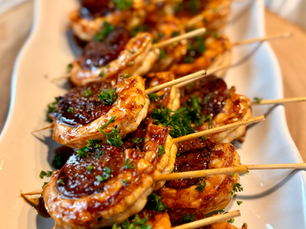 Shrimp and Chorizo skewers