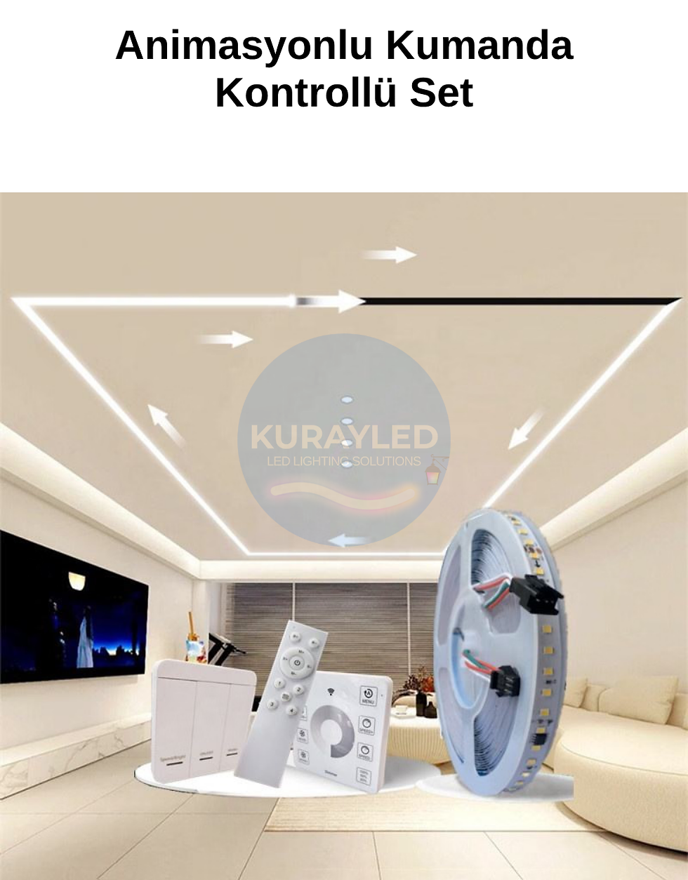 Küçük resim: 6000K Beyaz Cob Pixel Led Seti Salonda Kullanım Örneği