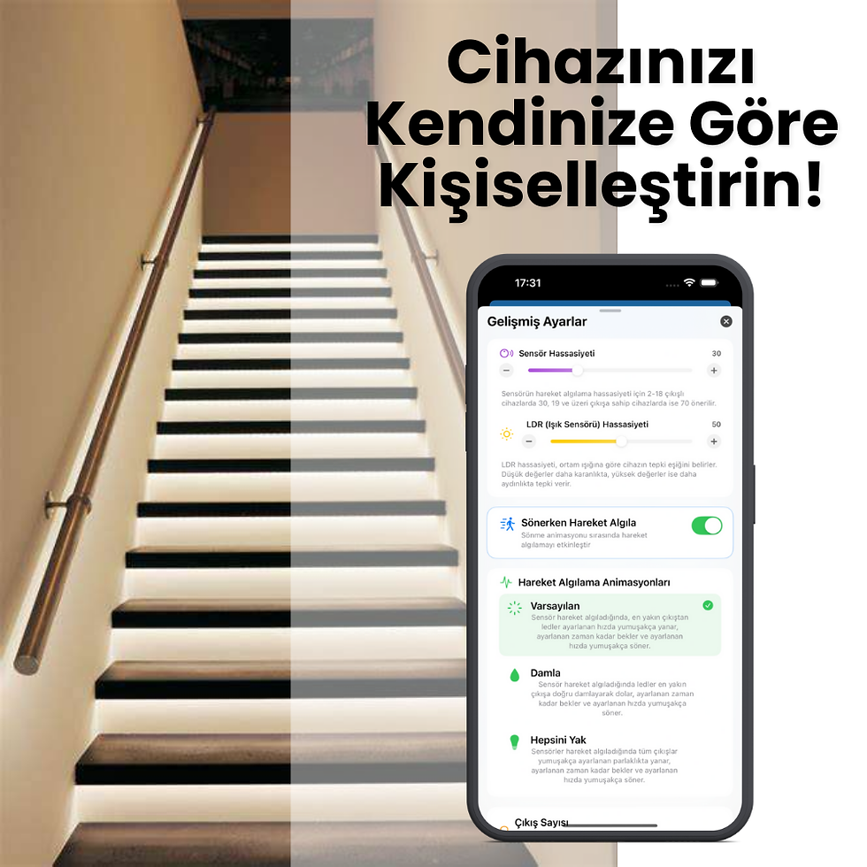 Küçük resim: ayarlı merdiven aydınlatma
