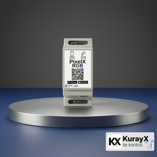 PixelX RGB sensörlü pixel LED kontrolcüsü ile kayar LED animasyonu koridor ve merdiven aydınlatması