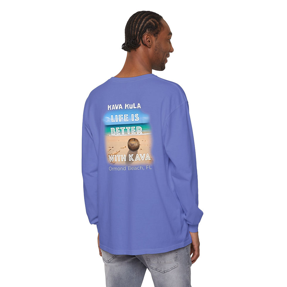 Thumbnail: Kava Kula "Life Is Better With Kava" Long Sleeve T-Shirt