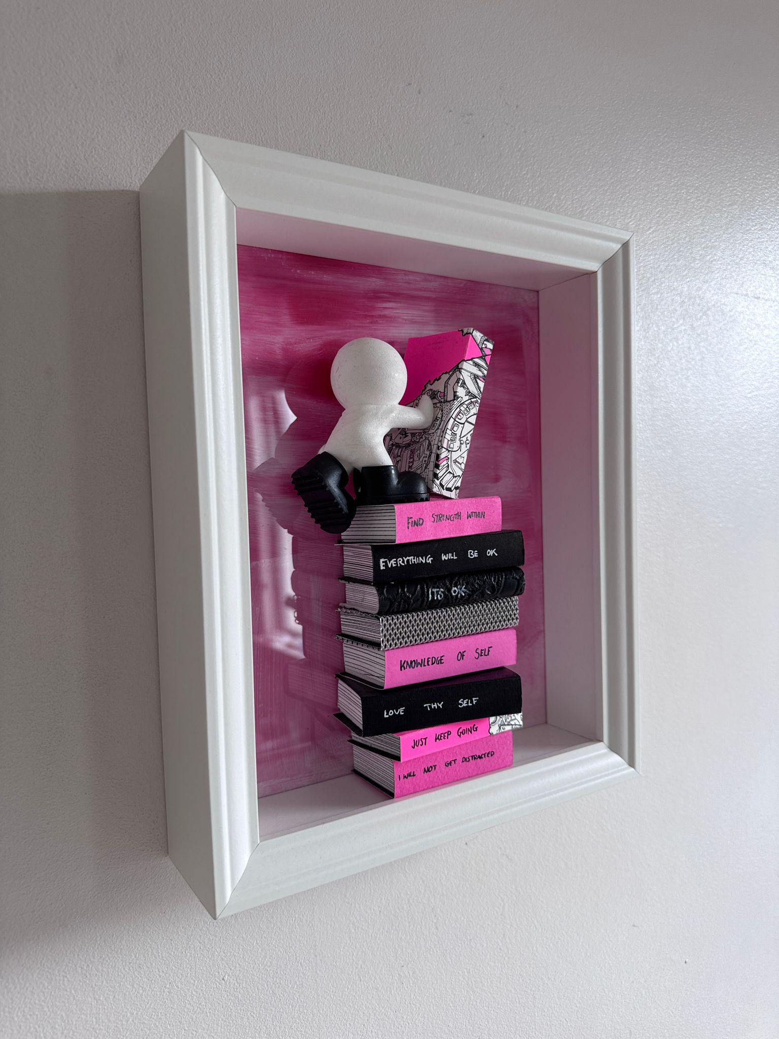 Pink mini book boots