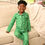Thumbnail: White Trees on Green  Button Down Pjs