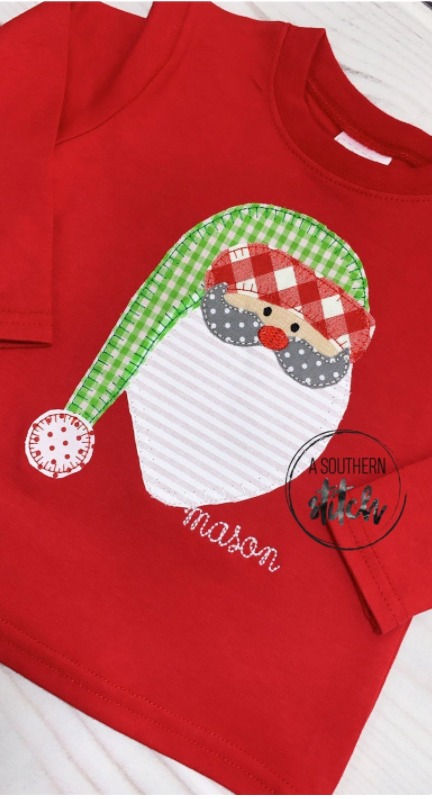 Santa Claus Applique Shirt