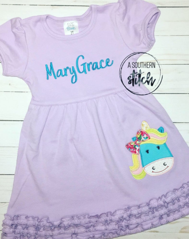 Unicorn Applique Dress