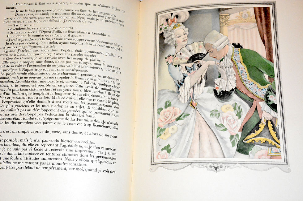 Miniature : Memoires de Jacque Casanova