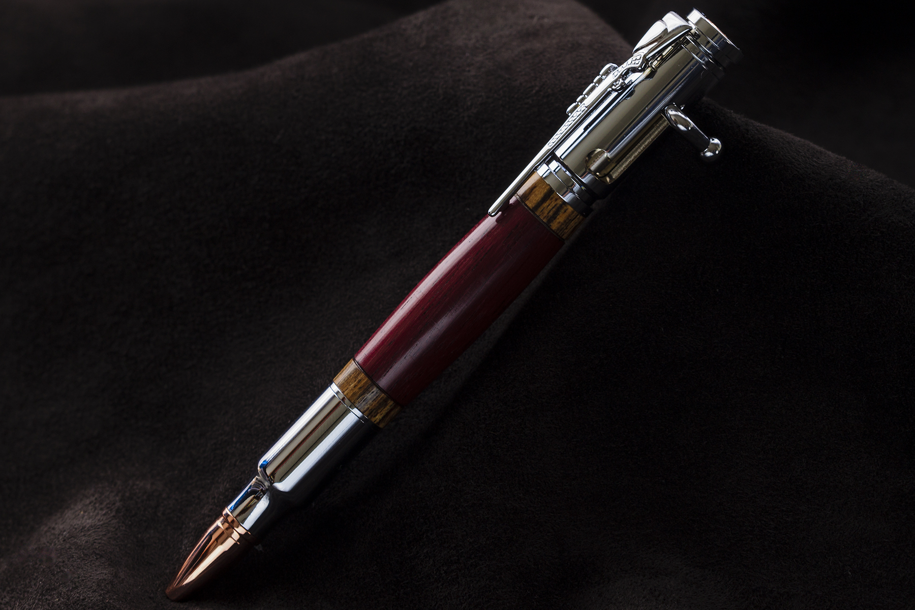 Bolígrafo en Purpleheart y Bocote