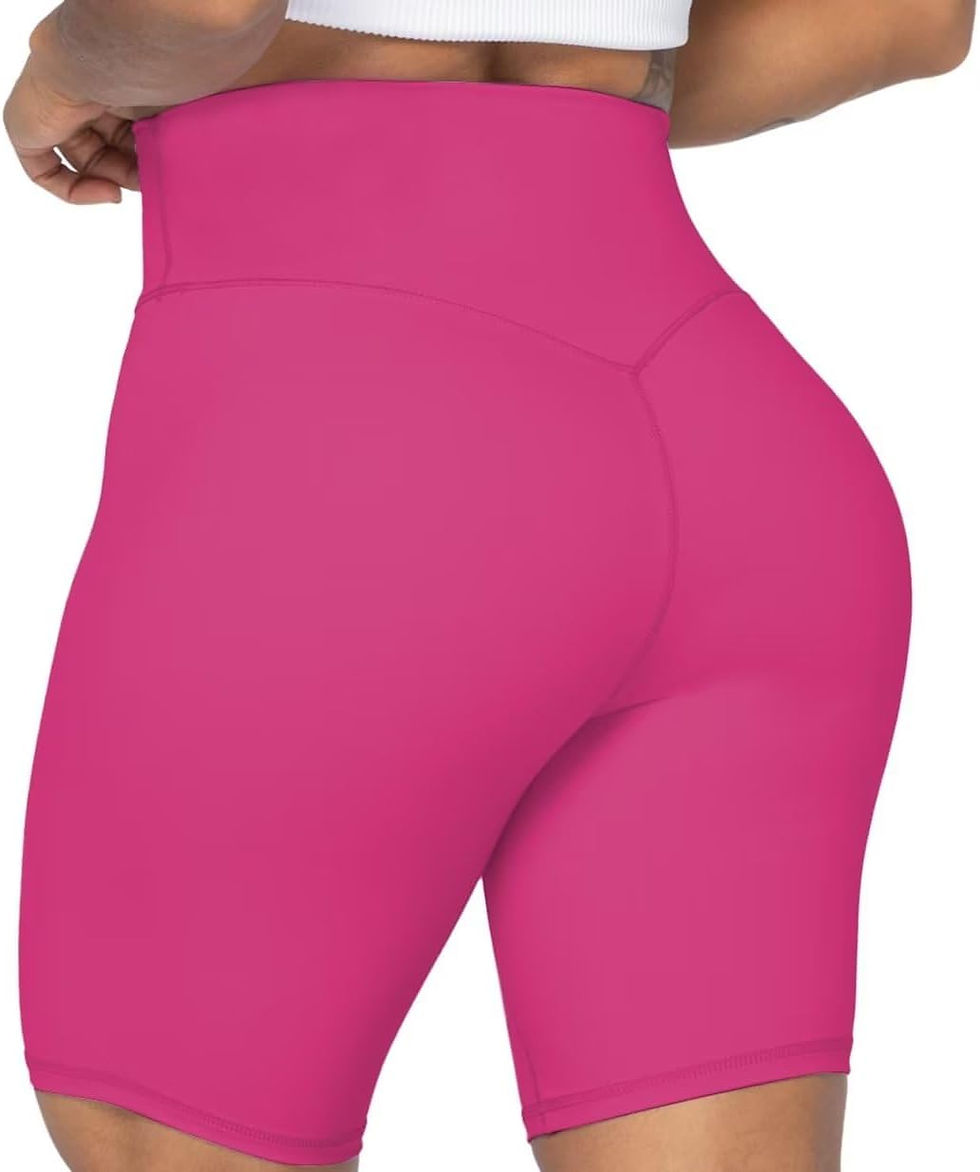 Thumbnail: No Front Seam High Waist Biker Shorts for Women, Squat Proof Yoga Workout Gym B