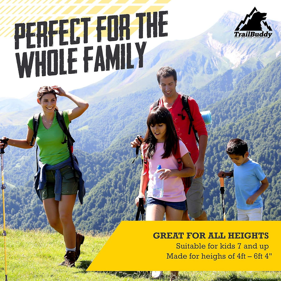 Thumbnail: TrailBuddy Trekking Poles - Lightweight, Collapsible Hiking Poles for Snowshoe 