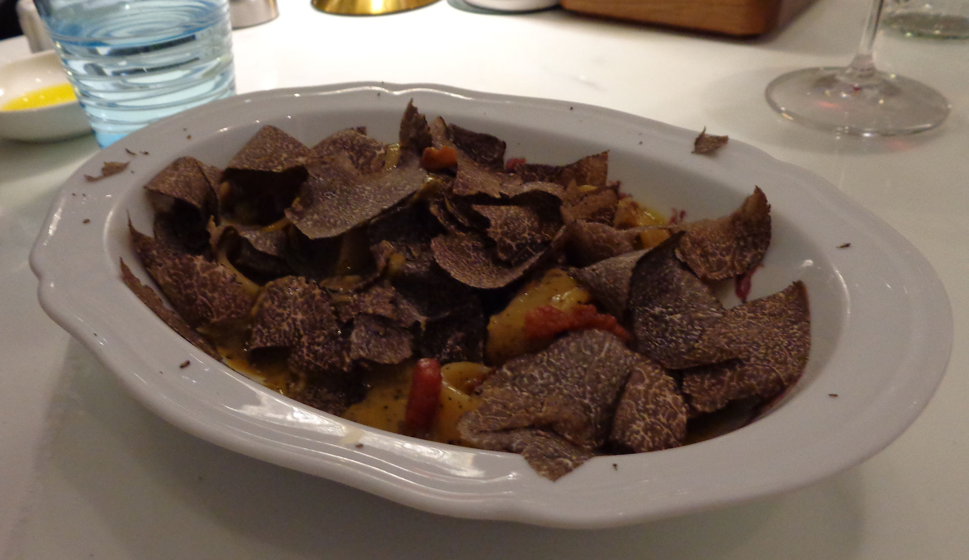 Mezze Maniche Carbonara with Black Truffle