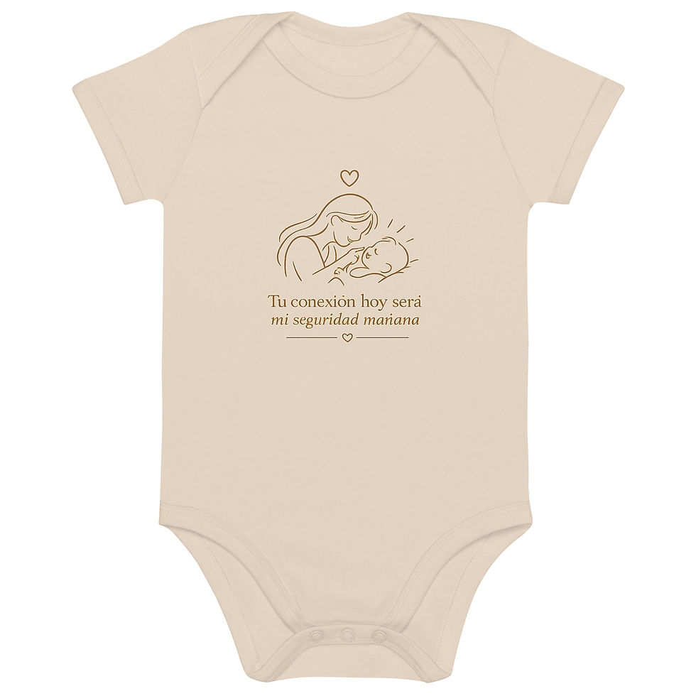 Thumbnail: Tu conexión hoy será mi seguridad mañana - Organic cotton baby bodysuit