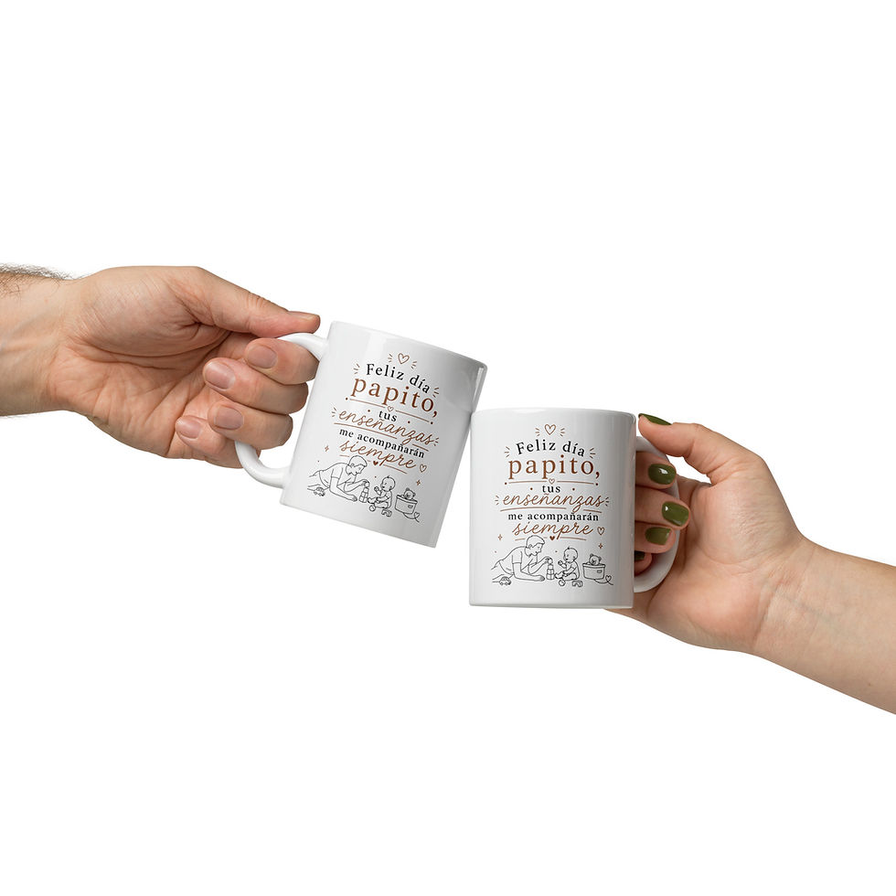 Thumbnail: Feliz día papito, tus enseñanzas me acompañarán siempre - White glossy mug
