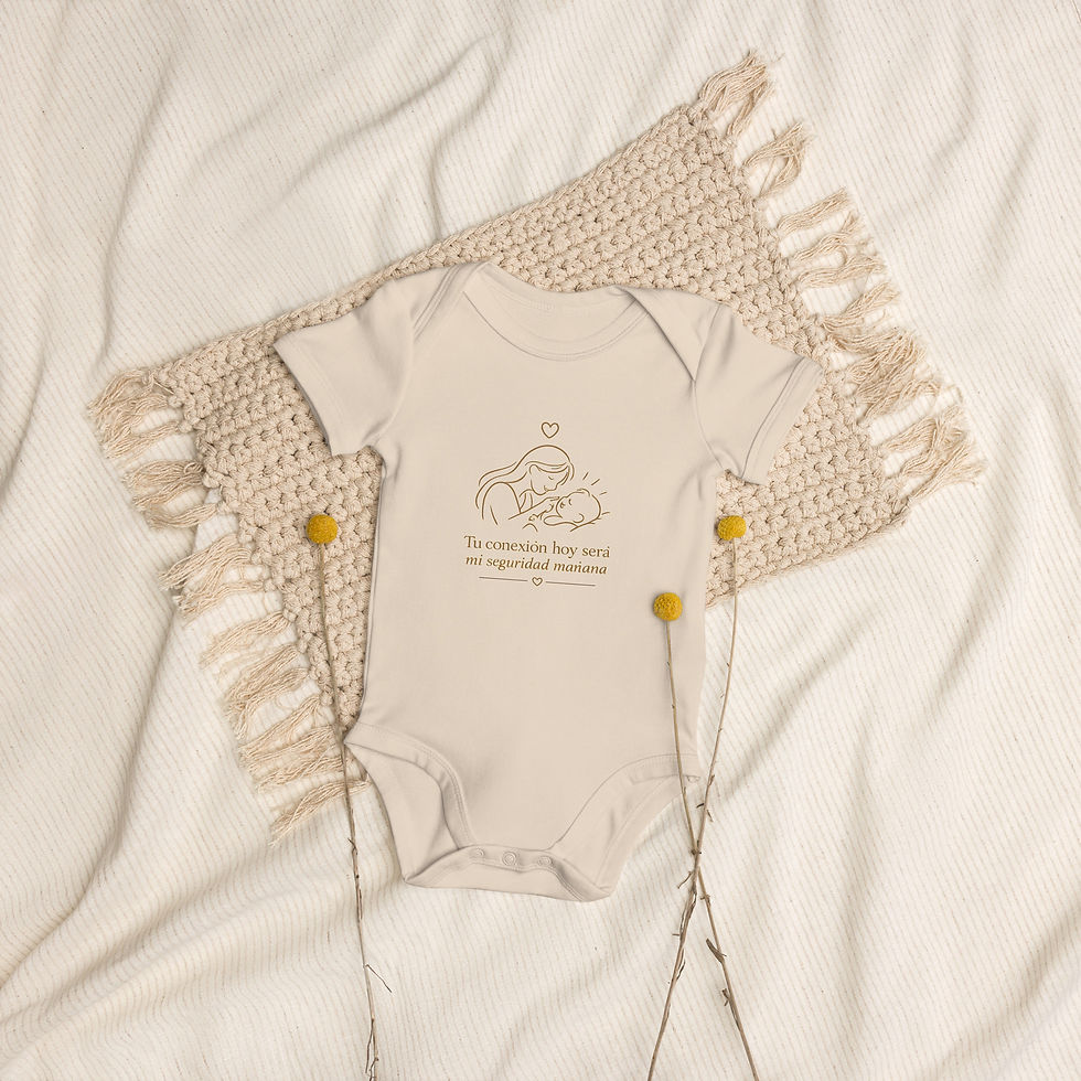 Thumbnail: Tu conexión hoy será mi seguridad mañana - Organic cotton baby bodysuit